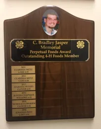 Brad Jasper Award Plaque