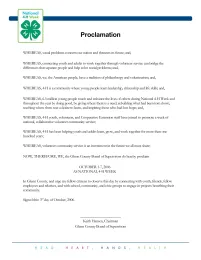 National 4-H Week Proclamation 2006
